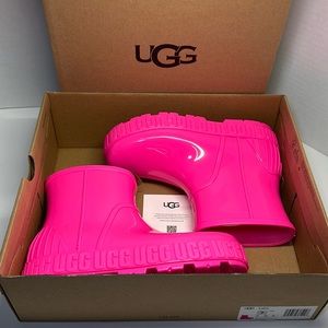 Ugg Drizlita Sz 7 Women’s Pink Rain Boots New in Box Waterproof 1125731